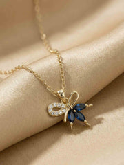 Midnight Blue Butterfly Necklace